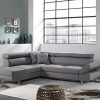 Bestmobilier - Linea - Canapé d'angle Gauche Convertible scandinave - L 252 x P 190cm