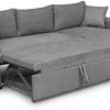 Canapé d'angle réversible, convertible en microfibre avec coffre 3 Places