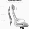 Chaise de Bureau Ergonomique avec Support Lombaire et Appui-tête réglable