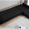41BA0quUozL._AC_.jpg Canapé d'angle Convertible et réversible en Tissu Noir