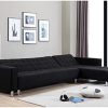 41HBSTmzjqL._AC_.jpg Canapé d'angle Convertible et réversible en Tissu Noir