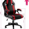 41QSH-06OgL._AC_.jpg TecTake Chaise de Bureau Fauteuil siège Racing Sport Tissu