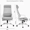 Chaise de Bureau Ergonomique avec Support Lombaire et Appui-tête réglable