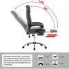 41uTITaQYwL._AC_.jpg Fauteuil de Direction Chaise de Bureau en Lin