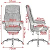 51IEPoICITL._AC_.jpg Fauteuil de Direction Chaise de Bureau en Lin