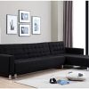 Canapé d'angle Convertible et réversible en Tissu Willis - Noir Canapé d'angle Convertible et réversible en Tissu Willis - Noir