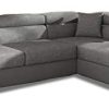 INTENSEDECO Canapé d'angle Droit Convertible Marius Gris