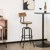 Lot de 2 Tabourets de Bar, Hauteur Réglable