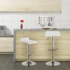 Tabouret de Bar en Similicuir et Acier chromé