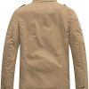 41LCBPkzGS._AC_.jpg Veste Homme Classique Militaire Casual WenVen