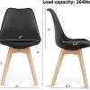 Lot de 4, Lot de 6 chaises de Salle à Manger Scandinaves rembourrées