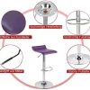 Tabouret de Bar en Similicuir et Acier chromé