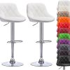 Lot de 2 Tabouret de Bar en Similicuir, Hauteur réglable