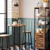 Lot de 2 Tabourets de Bar avec Cadre en Acier, Montage Facile