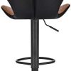 Lot de 2 Tabouret de Bar réglable en Hauteur en Similicuir