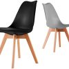 Chaises de Salle à Manger scandinave, assise rembourrée en hêtre Massif