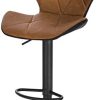 Lot de 2 Tabouret de Bar réglable en Hauteur en Similicuir