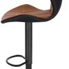 Lot de 2 Tabouret de Bar réglable en Hauteur en Similicuir