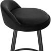 Lot de 2 Tabourets de bar velours et métal