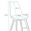 Lot de 4 chaises scandinaves avec Coussin