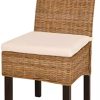 vidaXL 6X Chaise Salle à Manger Rotin Kubu Bois de Manguier Chaise de Cuisine