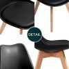 Chaises de Salle à Manger scandinave, assise rembourrée en hêtre Massif
