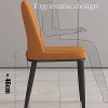 Lot de 6 Chaises Salle Manger, Similicuir Pieds Acier Au Carbone