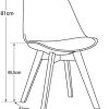 41M1IklIQgL._AC_.jpg Lot de 4 chaises de Salle à Manger Style scandinaves Pieds en Bois de hêtre Massif