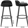 Lot de 2 Tabourets de bar velours et métal