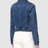 Veste Droite Boutonnée en Jean pour Femme Morgan Vpom