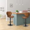 Lot de 2 Tabouret de Bar réglable en Hauteur en Similicuir