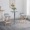 HOMCOM Lot de 2 tabourets de Bar gris Style scandinave