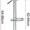 Tabourets de Bar Lot de 2 en Cuir synthétique et Acier chromé