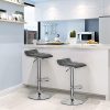 Tabourets de Bar Lot de 2 en Cuir synthétique et Acier chromé