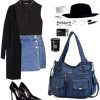 Sac à Main cuir à bandoulière pour femme avec 8 petites Poches
