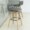 Lot de 2 Tabourets de Bar Cuisine avec Dossier et Repose-Pieds Haute qualité