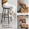 Tabouret de bar VASAGLE, Lot de 2, cadre en acier style Industriel