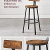 Tabouret de bar VASAGLE, Lot de 2, cadre en acier style Industriel