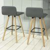 Lot de 2 Tabourets de Bar Cuisine avec Dossier et Repose-Pieds Haute qualité