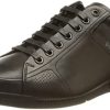 BOSS Hommes Saturn Lowp Baskets Basses en Cuir avec Logos BOSS Hommes Saturn Lowp Baskets Basses en Cuir avec Logos et détails en Gomme