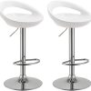 DUHOME Tabouret de Bar Lot de 2 en Plastique sélection DUHOME Tabouret de Bar Lot de 2 en Plastique sélection de Couleur réglage en Hauteur 147, Couleur:Blanc, matière:Plastique