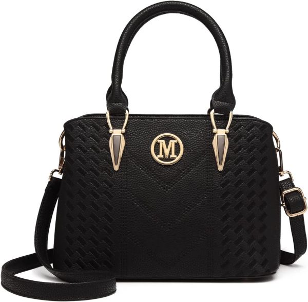Sac-main-noir-miss-lulu Sac à main bandoulière similicuir Miss Lulu : élégant et sophistiqué