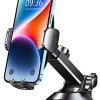 CIRYCASE Support Téléphone Voiture, 2025 Amélioré [Ventouse Ultra Puissante] Porte Voiture Telephone Tableau de Bord, Rotation 360° & Opération à Une Main, Attache Voiture Pare-Brise (4-7" Smartphone)