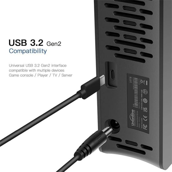 UnionSine : Disque Dur Externe 10 To USB 3.0