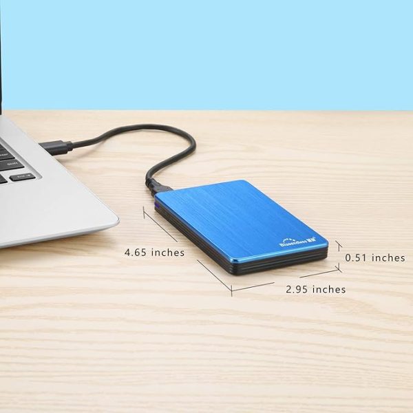 Blueendless Disque Dur Externe Portable 500 Go Bleu