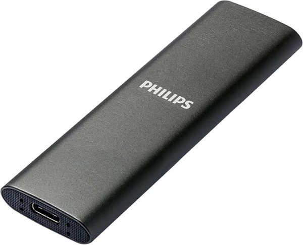 PHILIPS Disque dur SSD Portable 500 Go USB-C Ultra Fin