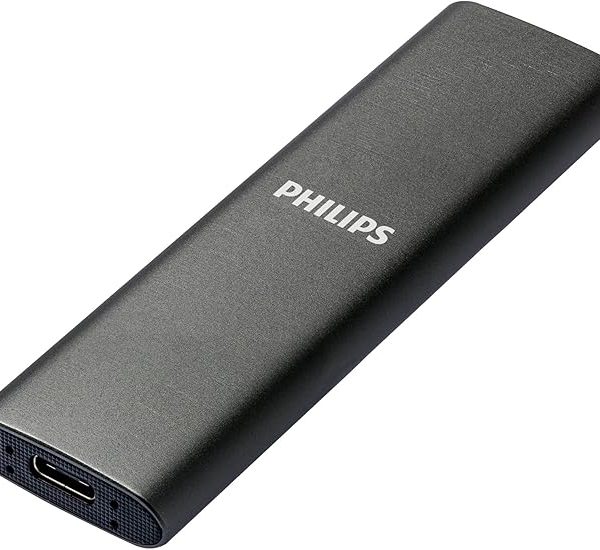 PHILIPS Disque dur SSD Portable 500 Go USB-C Ultra Fin