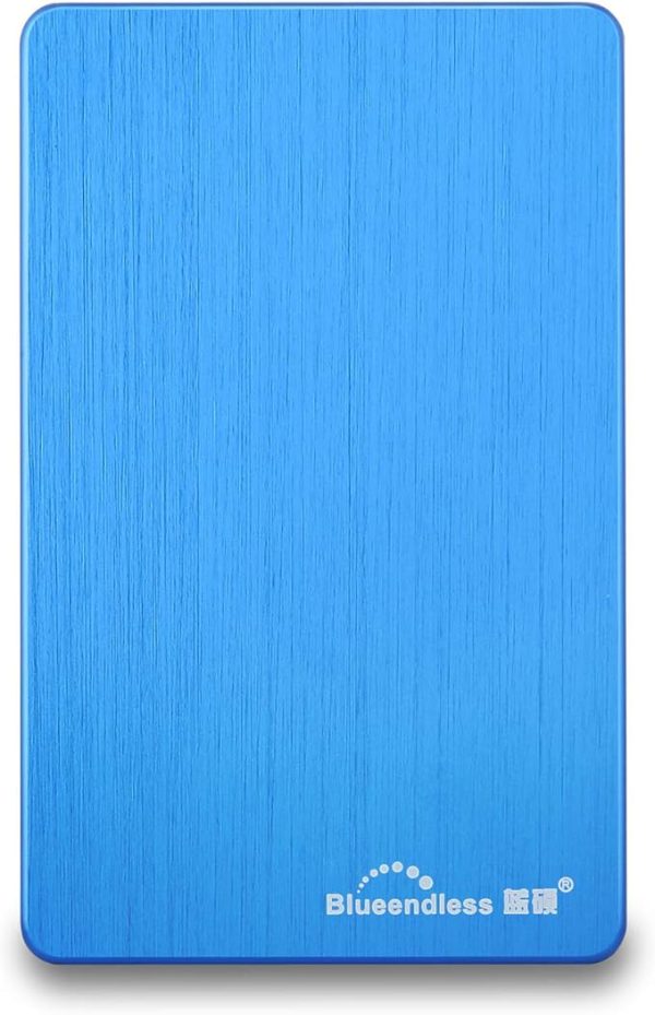 Blueendless Disque Dur Externe Portable 500 Go Bleu