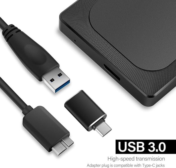 Disque Dur Externe 500Go AIOLO Compatible - Portable Ultra-Mince 2.5"