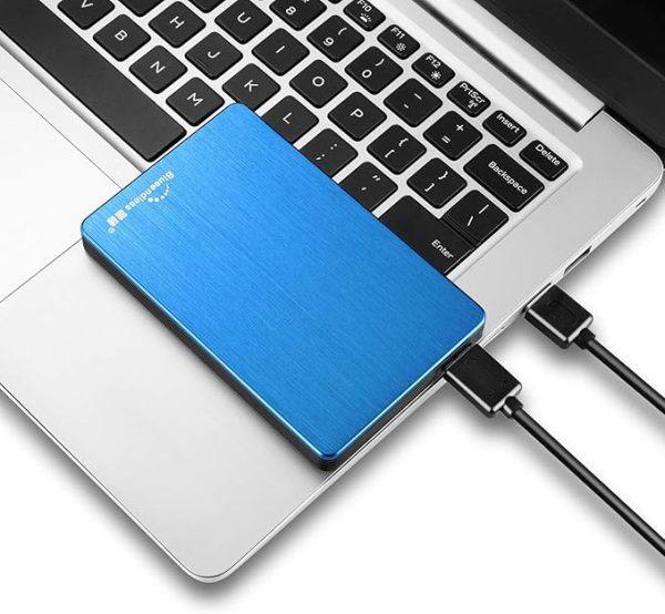 Blueendless Disque Dur Externe Portable 500 Go Bleu